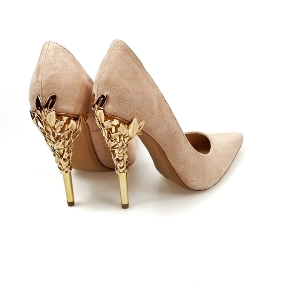 shoedazzle gold shoes